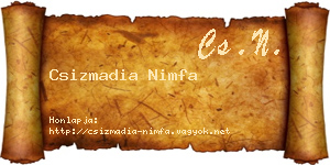 Csizmadia Nimfa névjegykártya